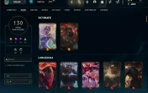 Ouro 3 com 115 Champs e 130 Skins ( MID / JG / ADC )