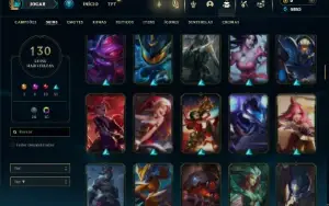Ouro 3 com 115 Champs e 130 Skins ( MID / JG / ADC )