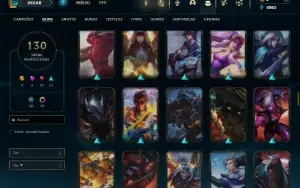 Ouro 3 com 115 Champs e 130 Skins ( MID / JG / ADC )
