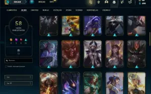 Bronze 2 com 140 Champs e 58 Skins + 1 Prestigio do Sett