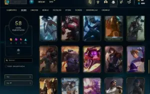 Bronze 2 com 140 Champs e 58 Skins + 1 Prestigio do Sett