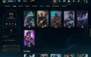Bronze 2 com 140 Champs e 58 Skins + 1 Prestigio do Sett