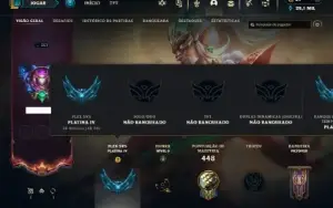 Unranked com TODOS os champs e 235 Skins ( MID / TOP / JG )