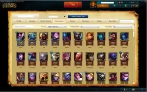 Conta Gold 5 com todos os champ, 9 pag de runa e 65 skins