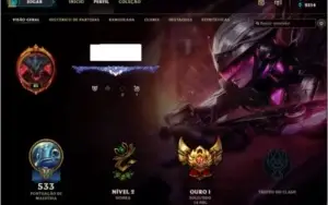 Conta League of Legends Ouro 1