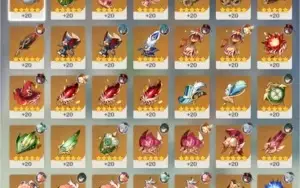 AR 55, HuTao, Childe, Klee, Ganyu, Xiao, Diluc C1