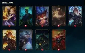 Conta League of Legends dono unico, email verificado e skins