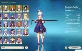 AR52 Eula Ayaka Venti Jean e Childe + Tumulo e Esp Celestial