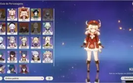 Conta Genshin Impact 4 personagens 5* e TODOS 4* AR 46