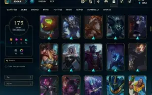 Conta ouro 3 com TODOS os champs e 172 Skins (MAIN JG / MID)