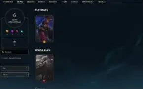 Conta League of Legends com várias skins