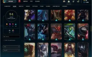 Conta prata 4 com 118 champs e 94 skins
