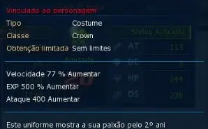 LADMO Uniforme Perma Níver BeelzeShin, SakuyaShin, SusanShin