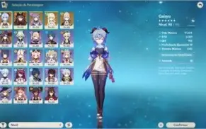 Ganyu + Amos + Hu Tao + 5* Garantido