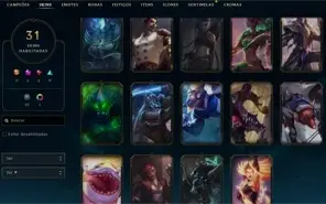Conta com 121 CHAMPS - LVL 239 [FULL ACESSO]