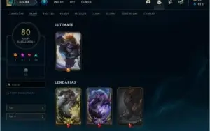 Conta League Of Legends - Season 4 - 80 Skins