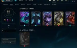 Conta League Of Legends - Season 4 - 80 Skins