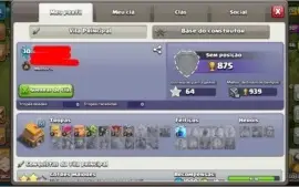 CONTA CLASH OF CLANS CV 5 COM TROCA DE NICK DISPONIVEL