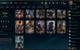 League of Legends - Conta LOL todos CHAMPS + 228 skins RARAS