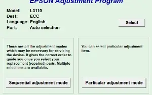Reset Epson L3110