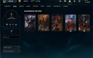 Conta prata 2 com 22 Champs e 5 Skins