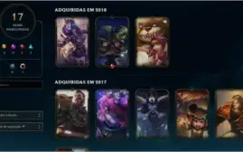 Conta Lv 56 Ouro 4 com 17 skin algumas muito raras