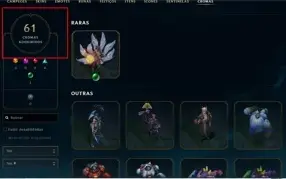 Conta com todos os campeões e 239 skins.