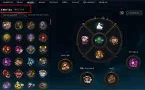 Conta com todos os campeões e 239 skins.