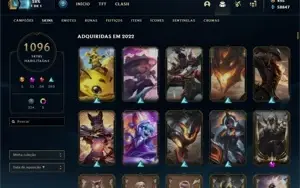 Conta League of Legends lvl 248 com 1096 skins
