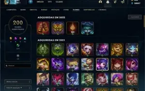 Conta League of Legends lvl 248 com 1096 skins
