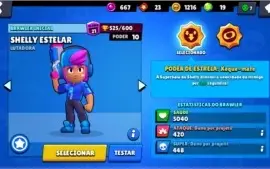 Conta brawl stars 14k e shely estelar e 29 brawlers
