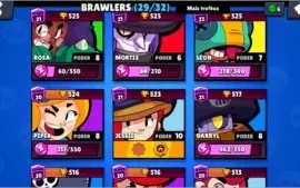 Conta brawl stars 14k e shely estelar e 29 brawlers