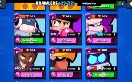 Conta brawl stars 14k e shely estelar e 29 brawlers
