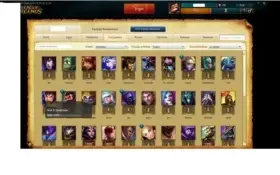 Conta league of legends Ouro V com borda, 47 campeões