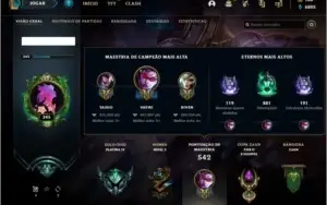 Conta platina 4 com RYZE TRIUNFANTE, 140 champs e 104 skins