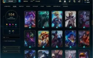 Conta platina 4 com RYZE TRIUNFANTE, 140 champs e 104 skins