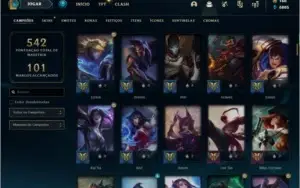 Conta platina 4 com RYZE TRIUNFANTE, 140 champs e 104 skins