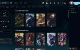 CONTA LOL LVL 77 SEM RANK VARIAS SKINS