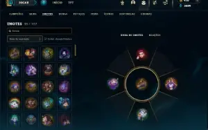 Ouro 3 com 40 Champs e 10 Skins + 13 Espolios