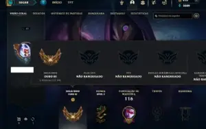 Ouro 3 com 40 Champs e 10 Skins + 13 Espolios