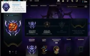 Conta DIAMANTE 1 com 5 skins e 34 champs
