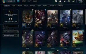 Conta DIAMANTE 1 com 5 skins e 34 champs