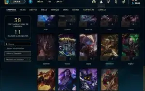 Conta DIAMANTE 1 com 5 skins e 34 champs