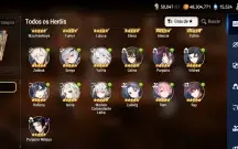 Conta de epic seven com 2 ML + 15 k de gemas + 900 folhas
