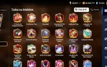 Conta de epic seven com 2 ML + 15 k de gemas + 900 folhas