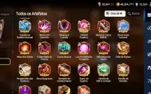 Conta de epic seven com 2 ML + 15 k de gemas + 900 folhas