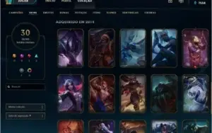 Vendo conta platina lol +100 champ e 30 skins