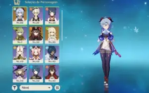 Ganyu + Hutao + Dehya + Jean + 4 armas 5 estrelas.
