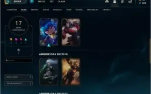 Conta Unranked com 17 skins e 53 champs