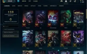 Conta Unranked com 17 skins e 53 champs